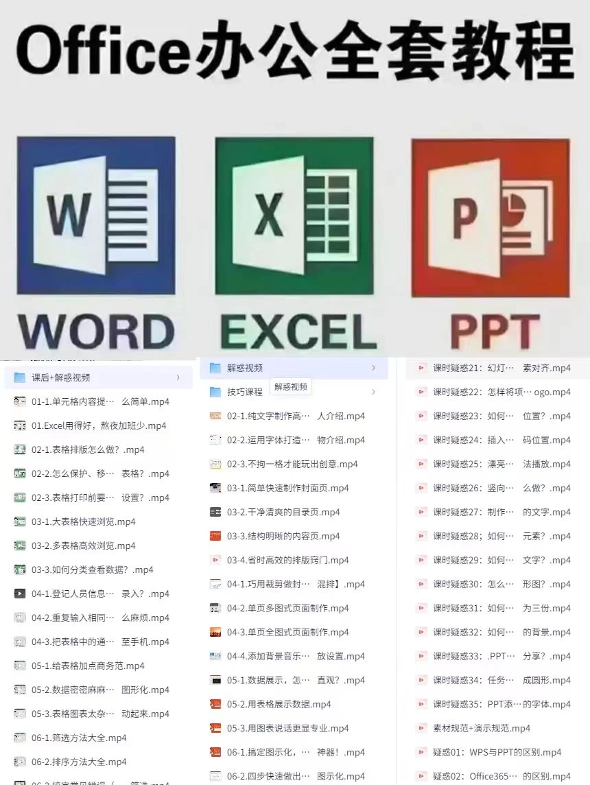 【办公一族必备教程】Word+PPT+Excel教程合集- 秋叶Office三合一教程-松子软件