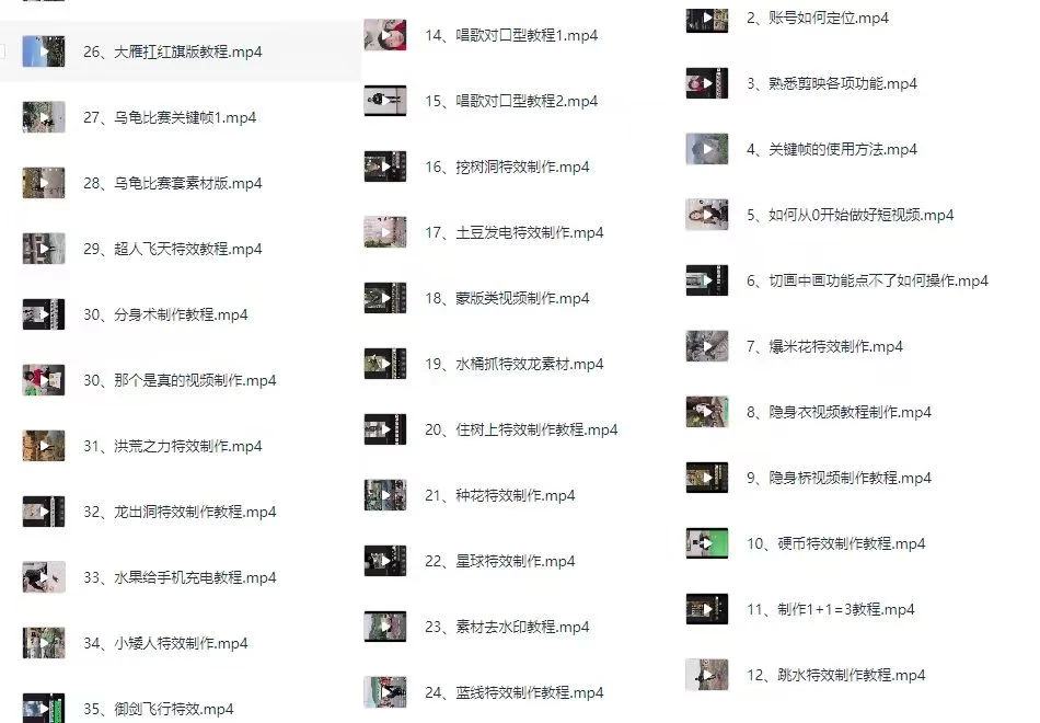 图片[2]-【小白也能学会】剪映特效速成班课程，特效素材+特效课程(附带教程中的素材)-松子软件