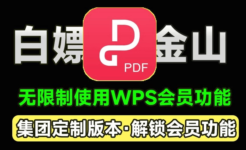 Windows 金山PDF专业版，集团定制专业版，无限制免费使用会员功能-松子软件