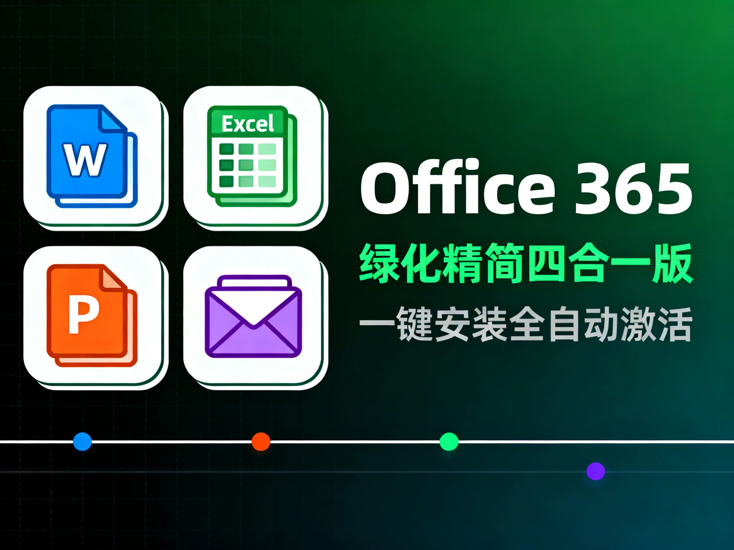 Windows Office 365 v2025111 绿化精简四合一版,一键安装全自动激活,含四大组件和VBA及全功能-松子软件