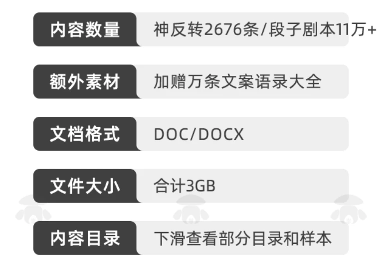 图片[2]-某宝同款付费素材！抖音反转搞笑段子剧本合集-松子软件