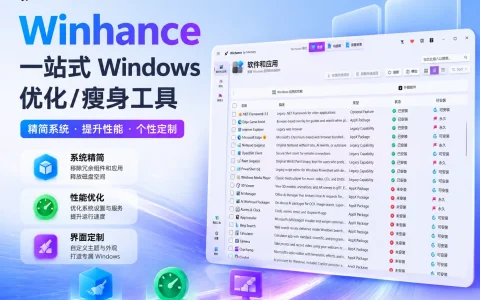 Winhance v26.06.12 一站式 Windows 优化/瘦身工具，集系统精简、性能优化和界面定制于一体