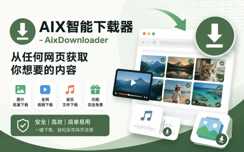插件 | AIX智能下载器-AixDownloader v9.0.58 嗅探下载网页图片，视频，音频等内容