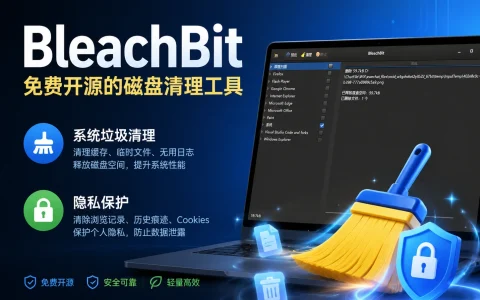 BleachBit v6.0.2C 盘爆满不用慌！开源清理工具，一键清垃圾 + 无痕销毁敏感文件
