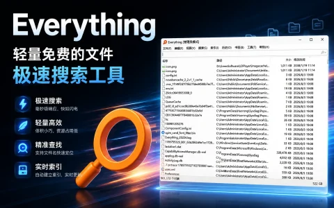 Everything v1.5.0.1418b Beta 轻量免费的文件极速搜索工具