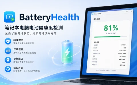 BatteryHealth 笔记本电脑电池健康度检测