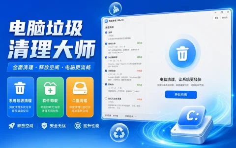 电脑垃圾清理大师 v1.0 系统垃圾清理，软件卸载，C盘清理