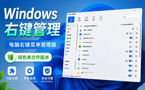 Windows右键管理 v4.0.0.8 电脑右键菜单管理器，绿色单文件版本
