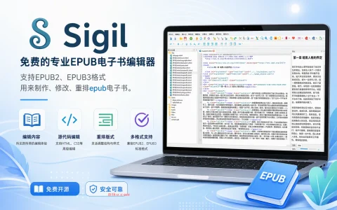 Sigil v2.8.1 免费的专业EPUB电子书编辑器，支持EPUB2、EPUB3格式，用来制作、修改、重排epub电子书。