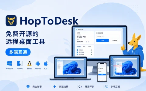 HopToDesk v1.46.28 免费开源的远程桌面工具，多端互通