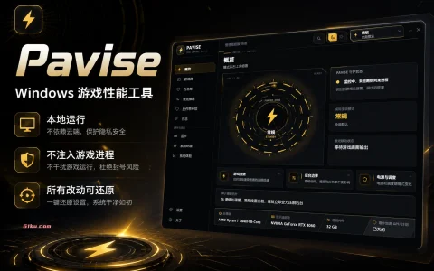 Pavise v2.1.1.0 Windows 游戏性能工具，本地运行、不注入游戏进程、所有改动可还原