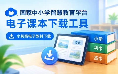 国家中小学智慧教育平台 电子课本下载工具 v4.3 小初高电子教材下载